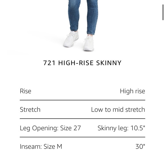 Levi's Women's 721 High Rise Skinny Jeans - Picture 5 of 6